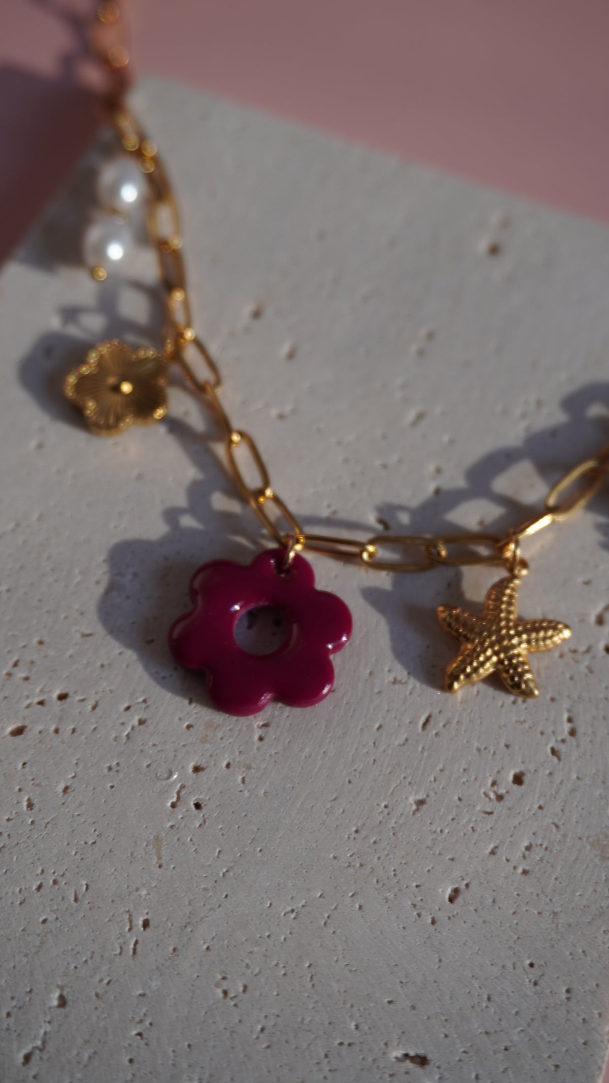 Collier Rose et Prune