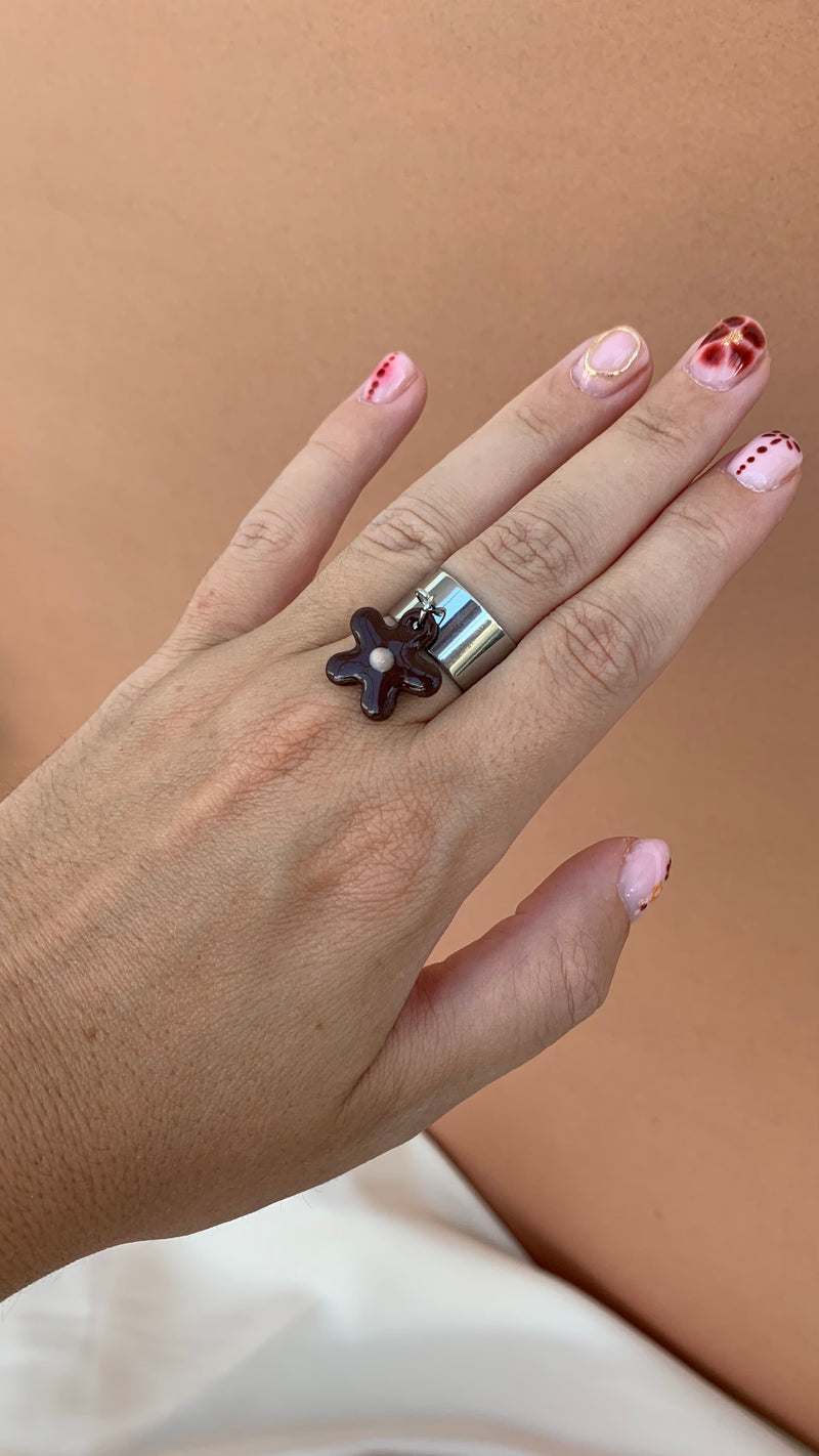 Bague pendentif Fleur