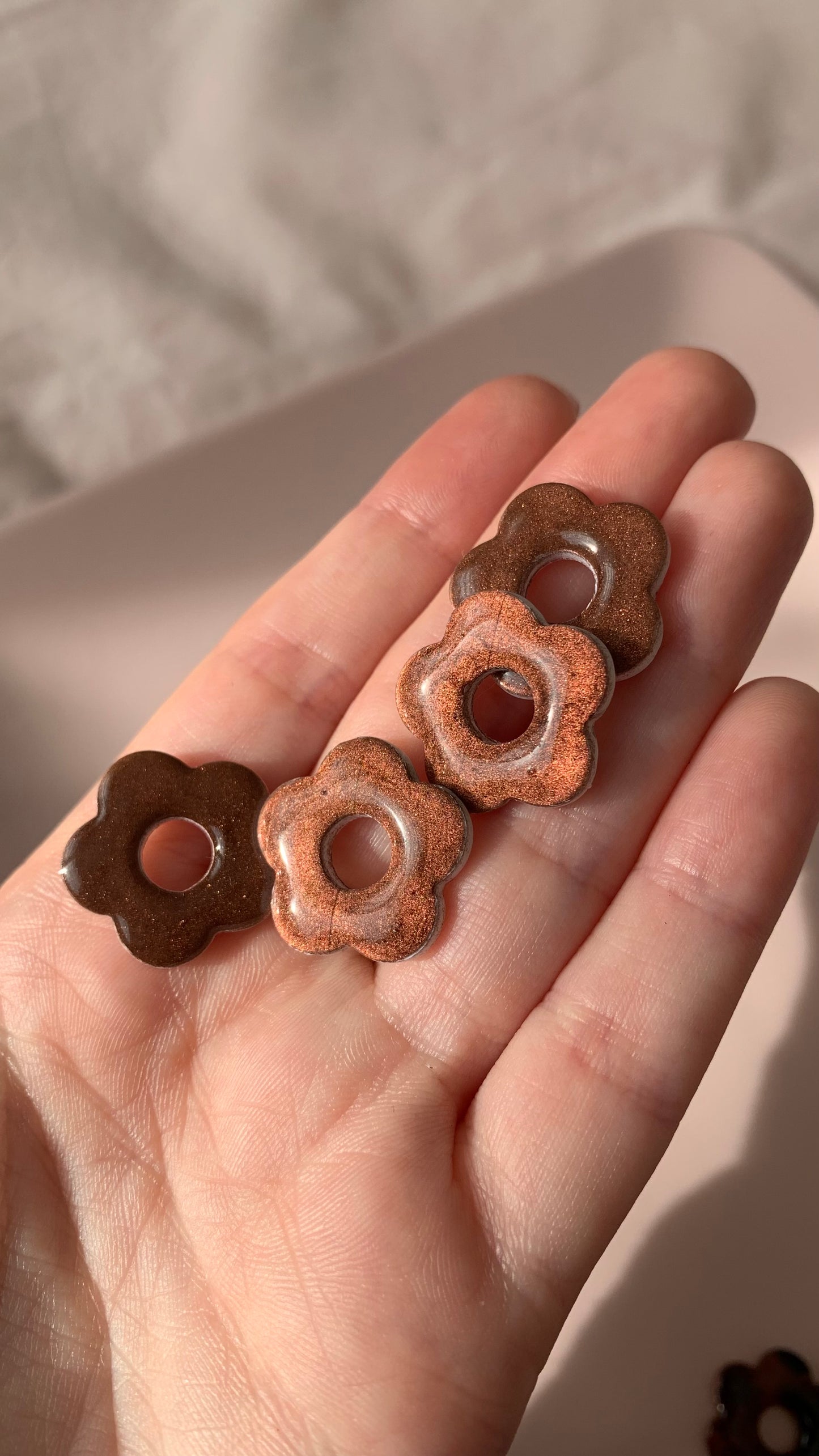 Pampilles marron brillante