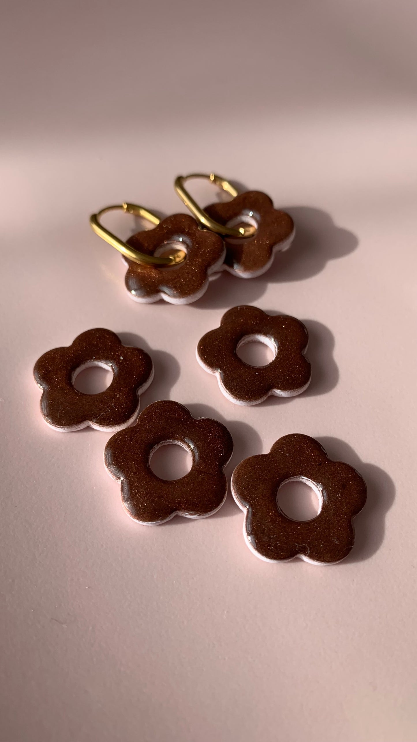 Pampilles marron brillante