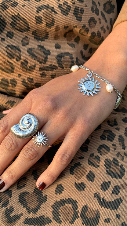 Bracelet soleil Argenté