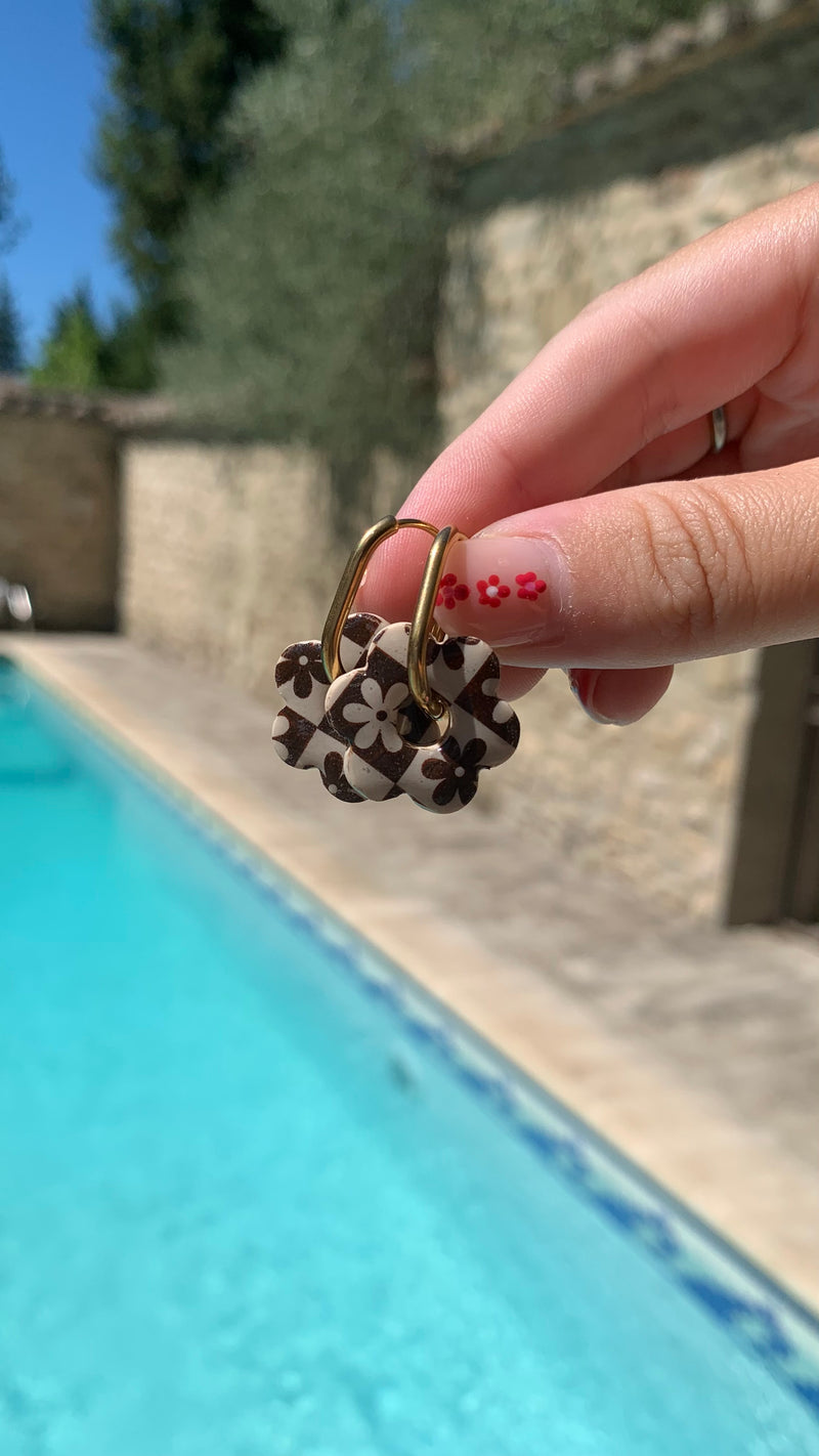 Pampilles damier marron