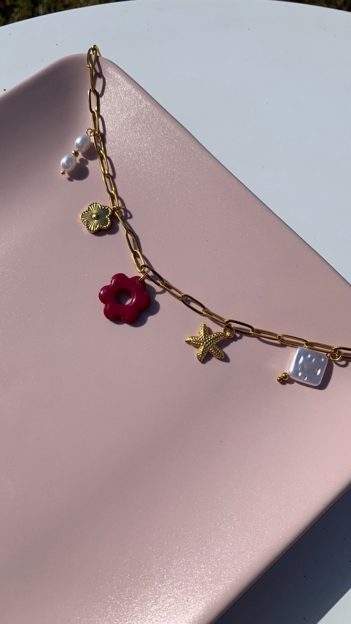 Collier Rose et Prune