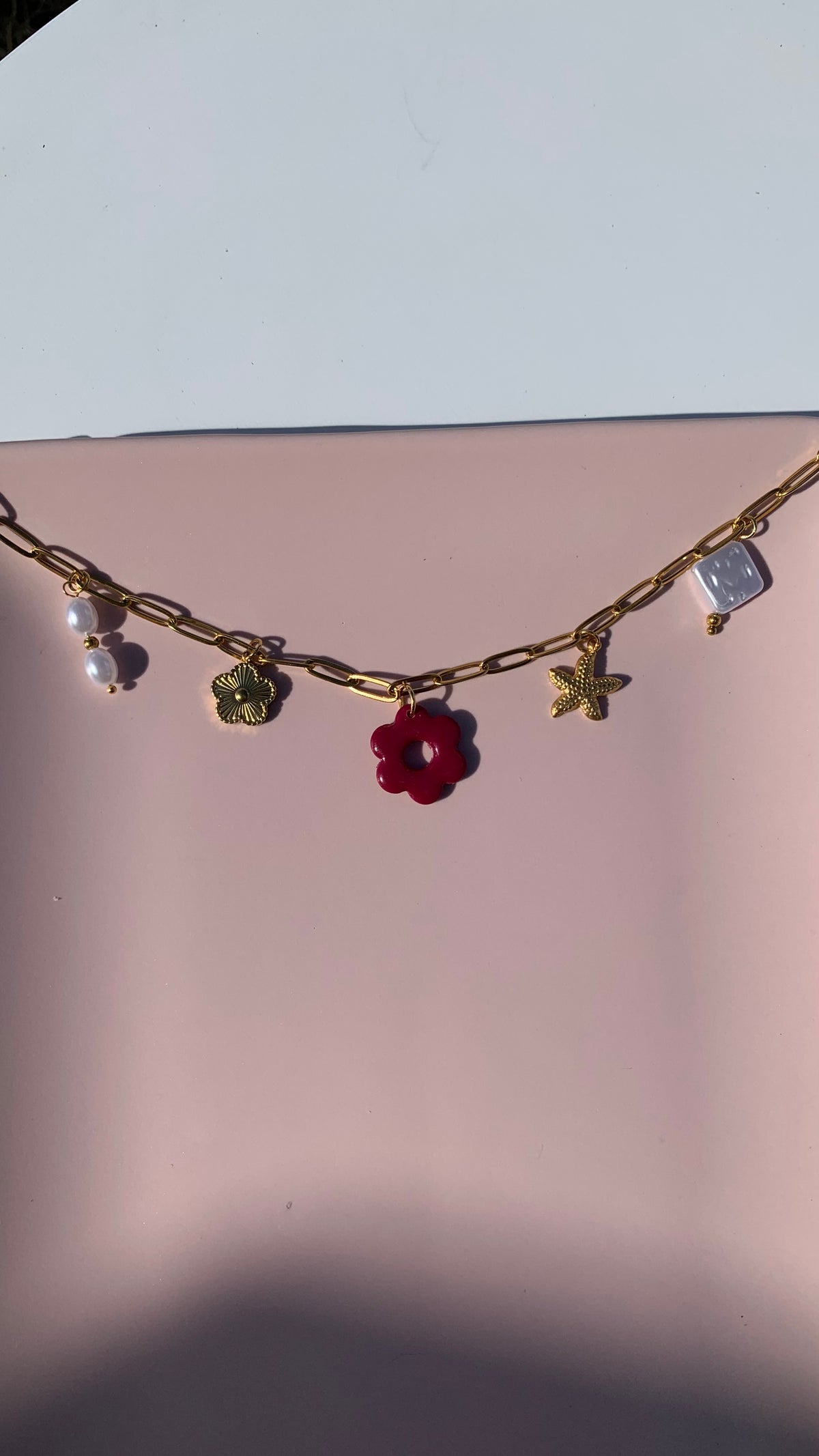 Collier Rose et Prune