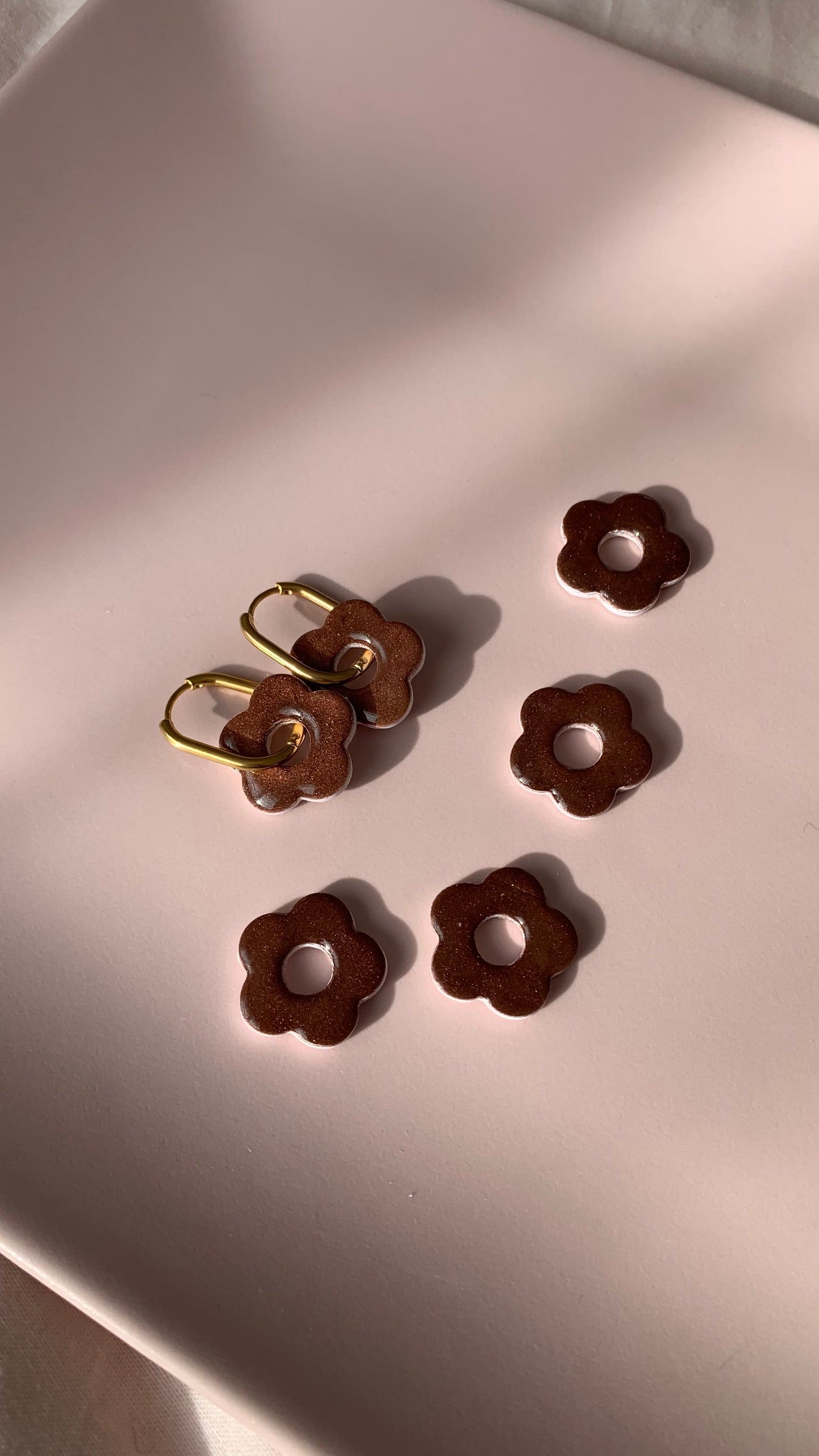 Pampilles marron brillante