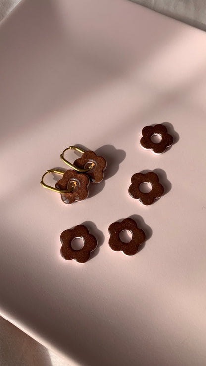 Pampilles marron brillante