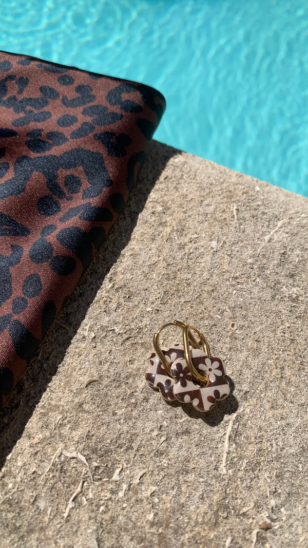 Pampilles damier marron