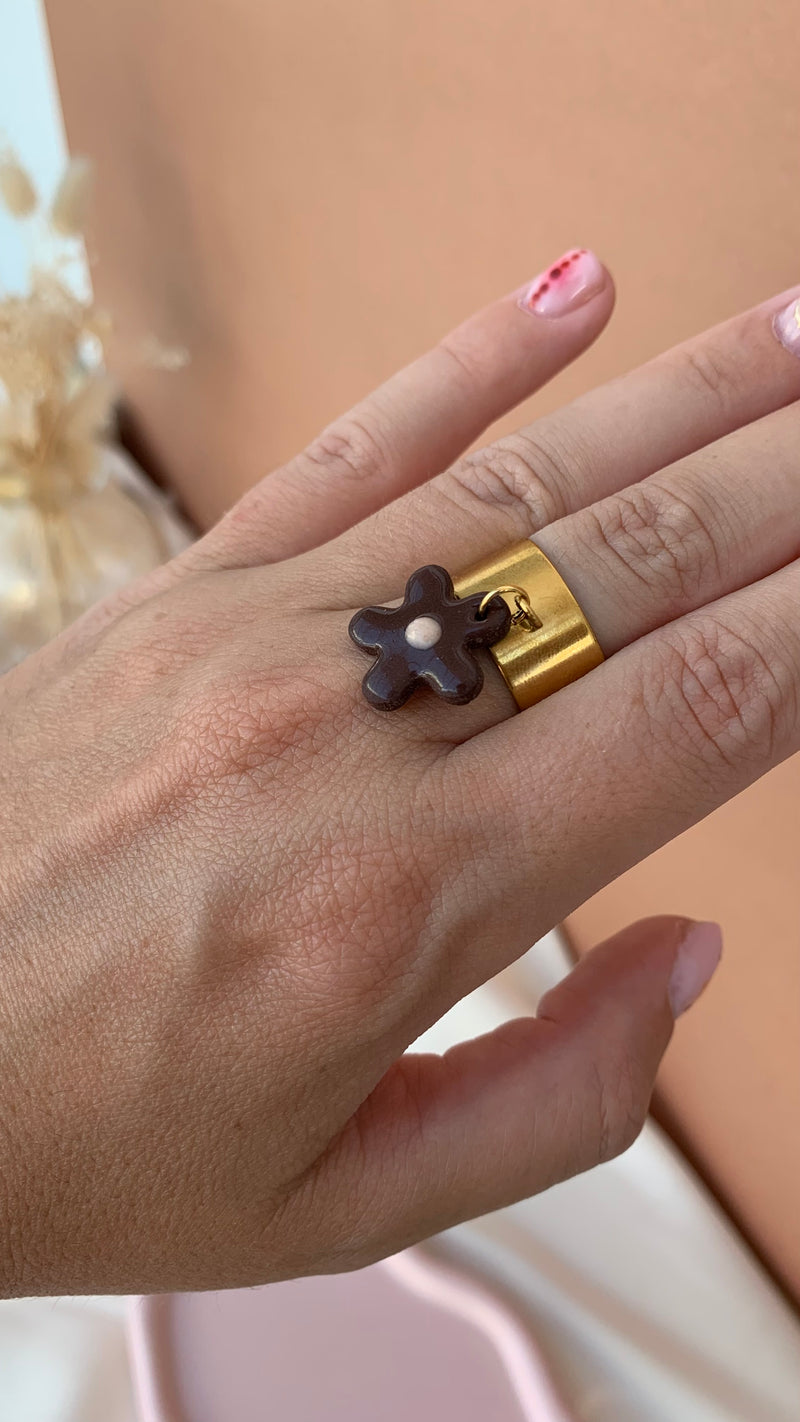 Bague pendentif Fleur