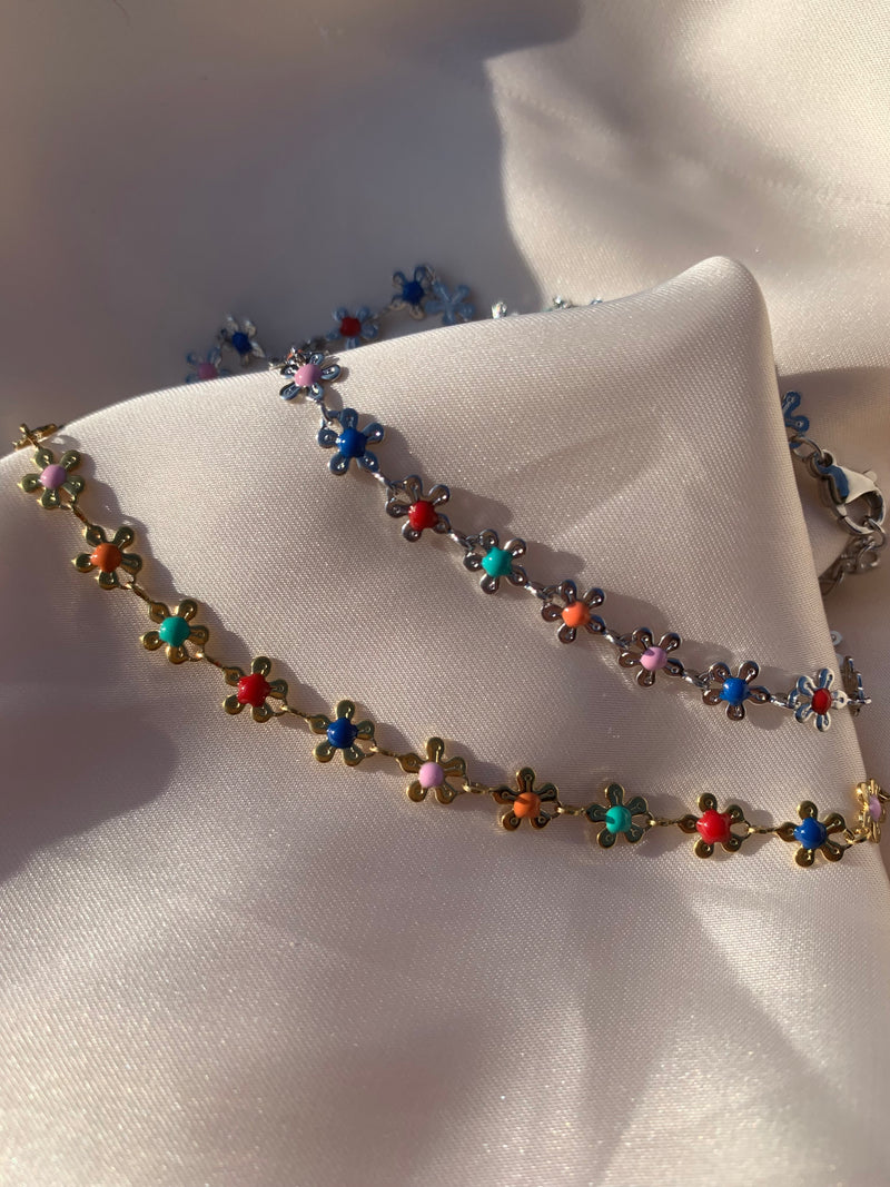 Bracelet Cheville Fleurs