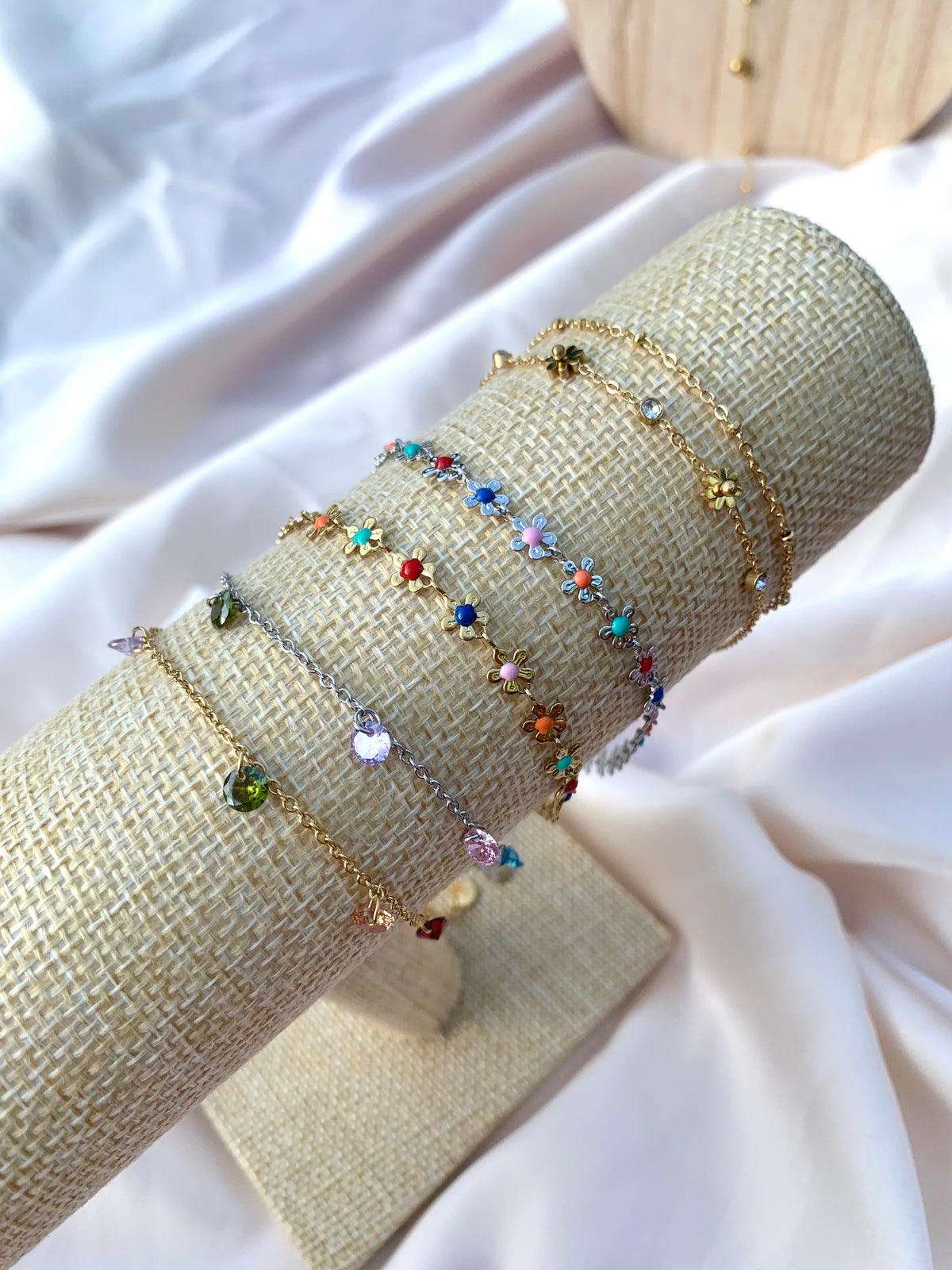 Bracelet Cheville Fleurs