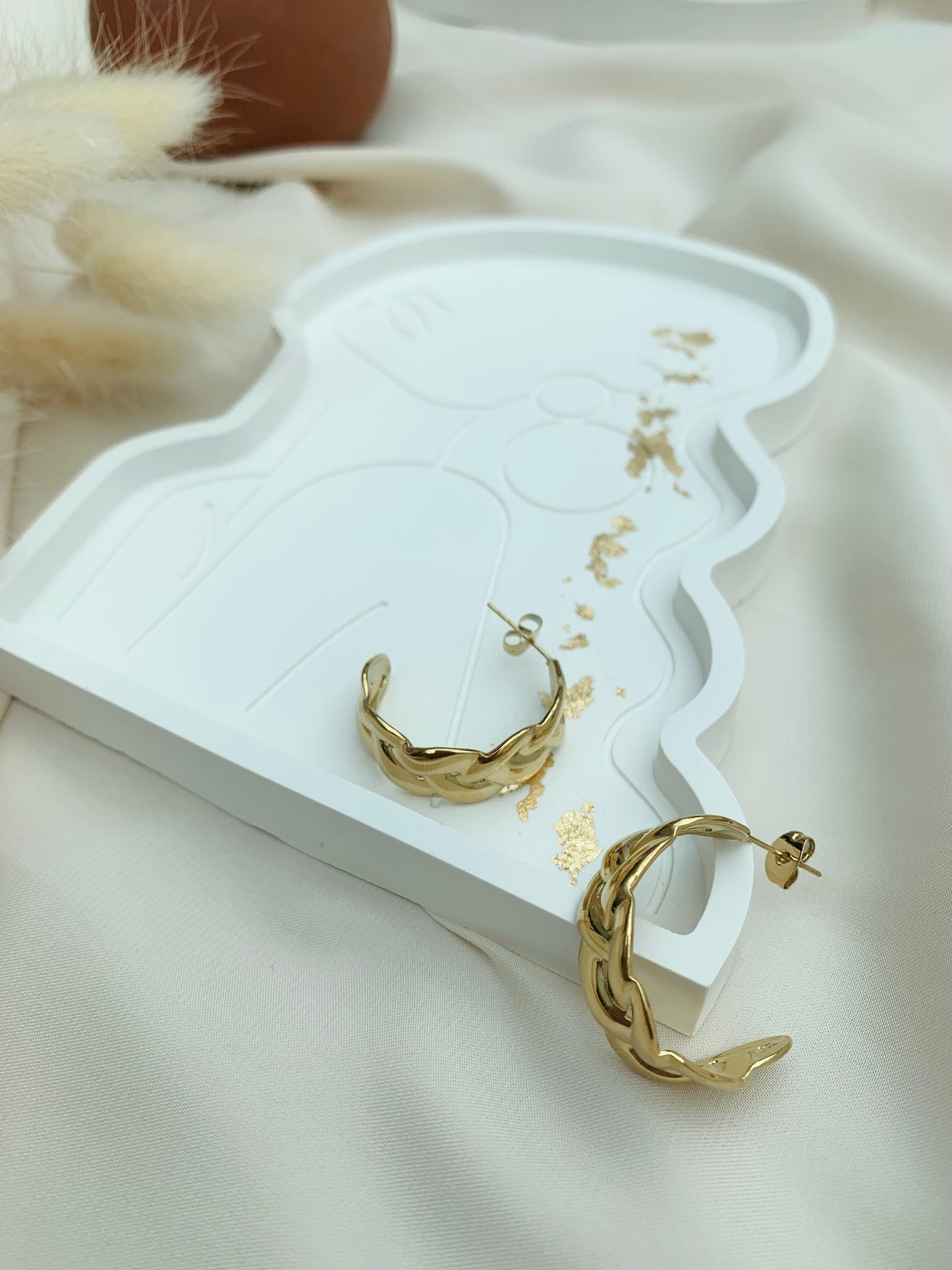 Boucles d'oreilles ELIA | Boucles d'oreilles en acier inoxydable