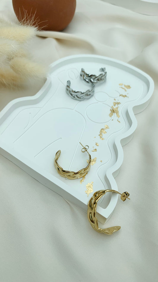 Boucles d'oreilles ELIA | Boucles d'oreilles en acier inoxydable